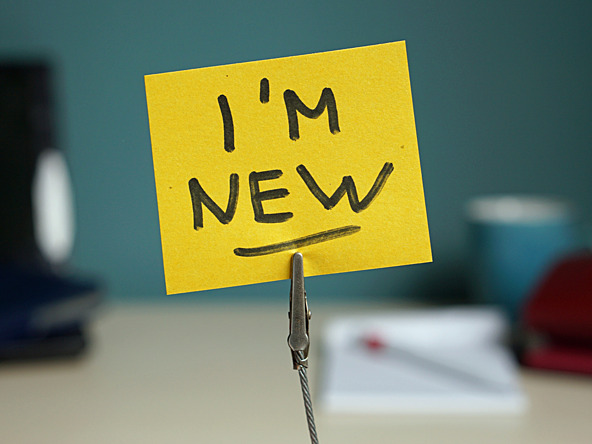 Note saying 'I'm New'